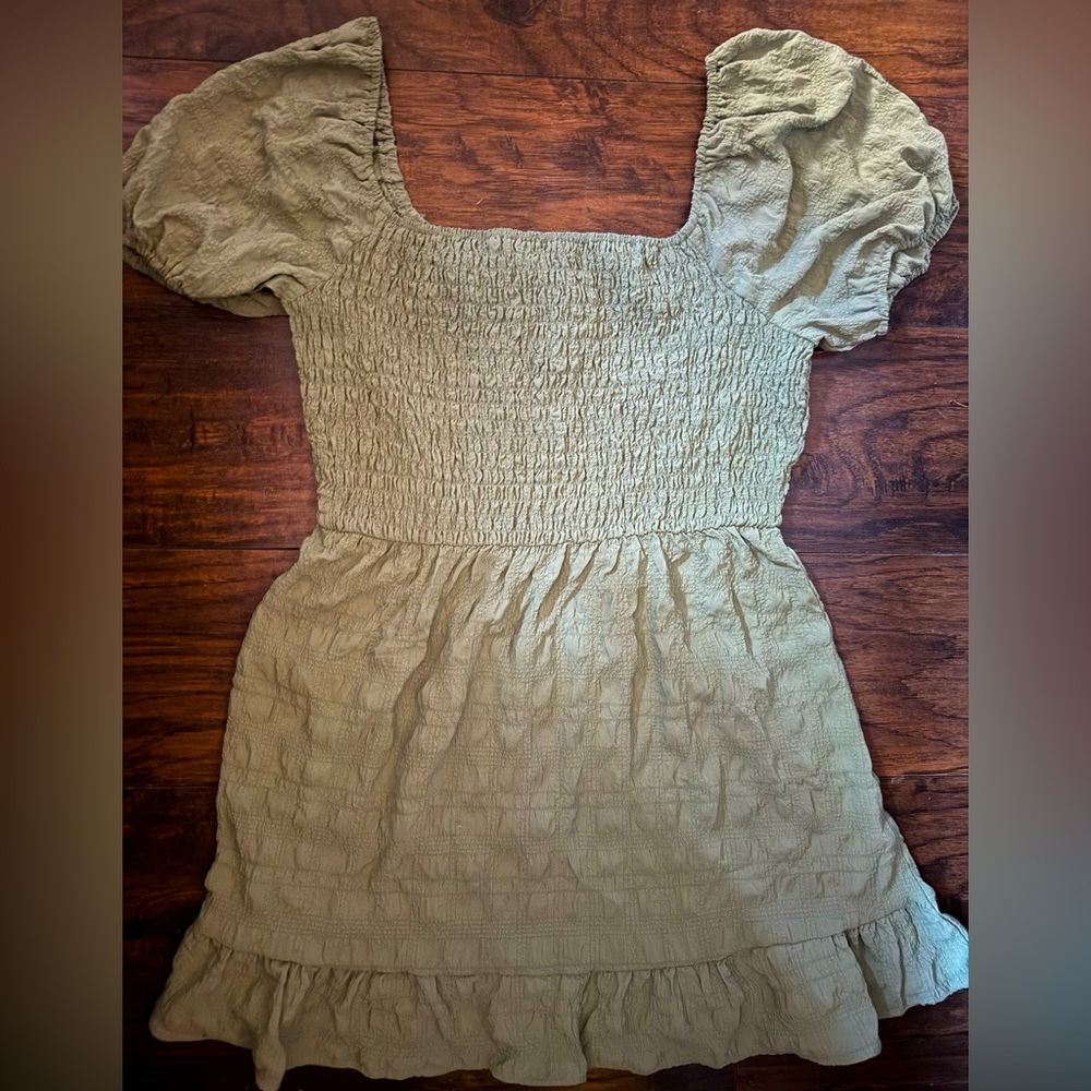 Lily Rose Smocked Sage Green Juniors Dress XXL